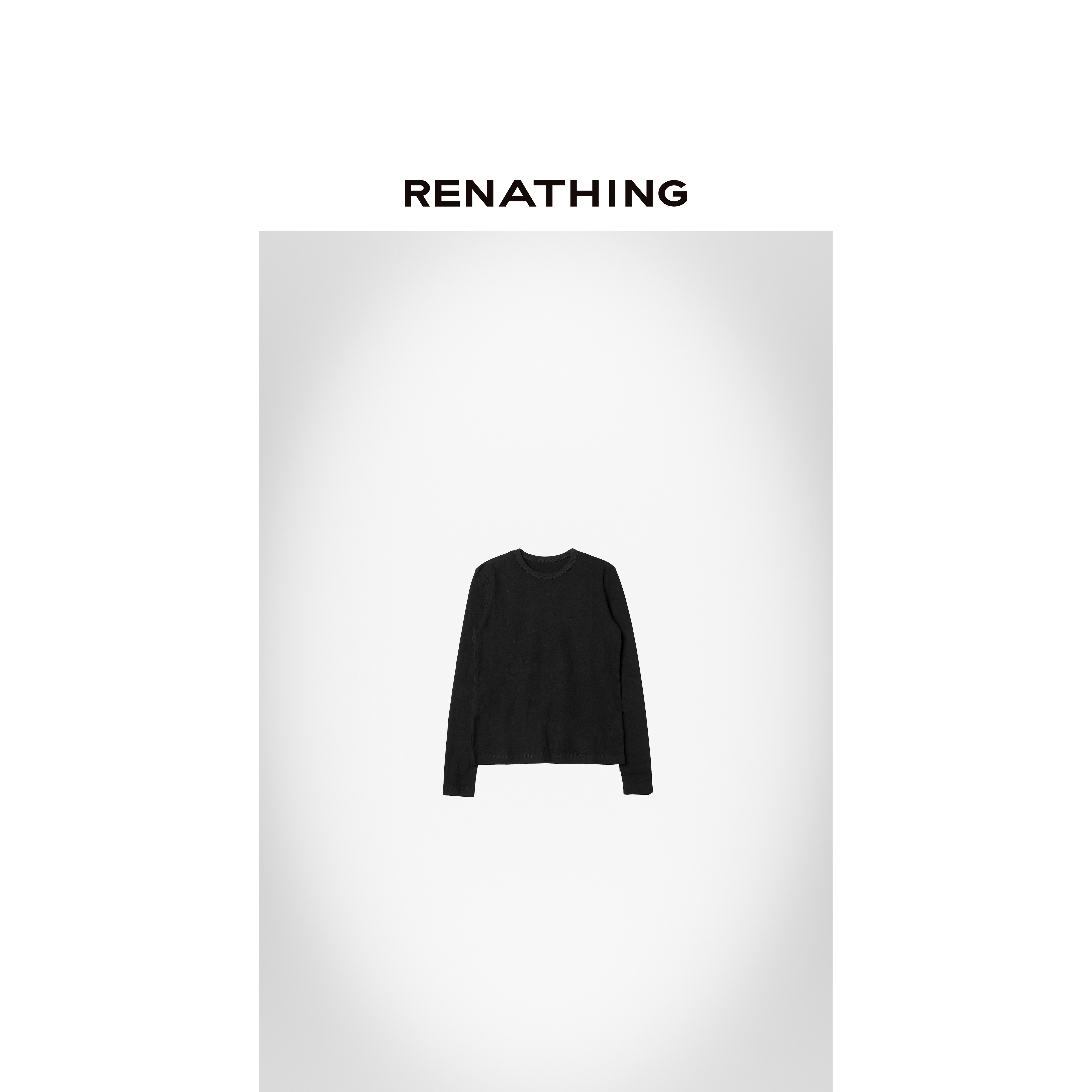 【RENATHING】气质修身简约圆领打底长袖T恤