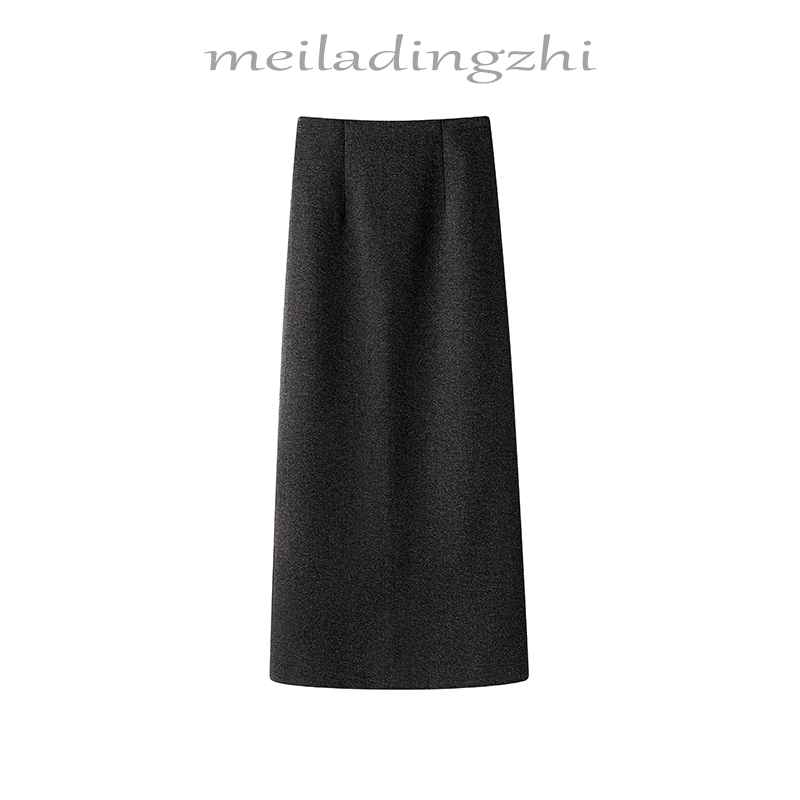 【呢子款/90cm】高腰显瘦百搭毛呢半身裙女气质长裙A字包臀裙23272