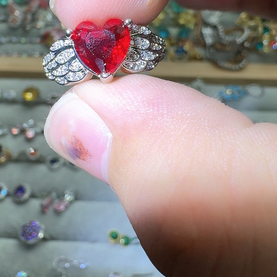 托帕石戒指银S925镶嵌