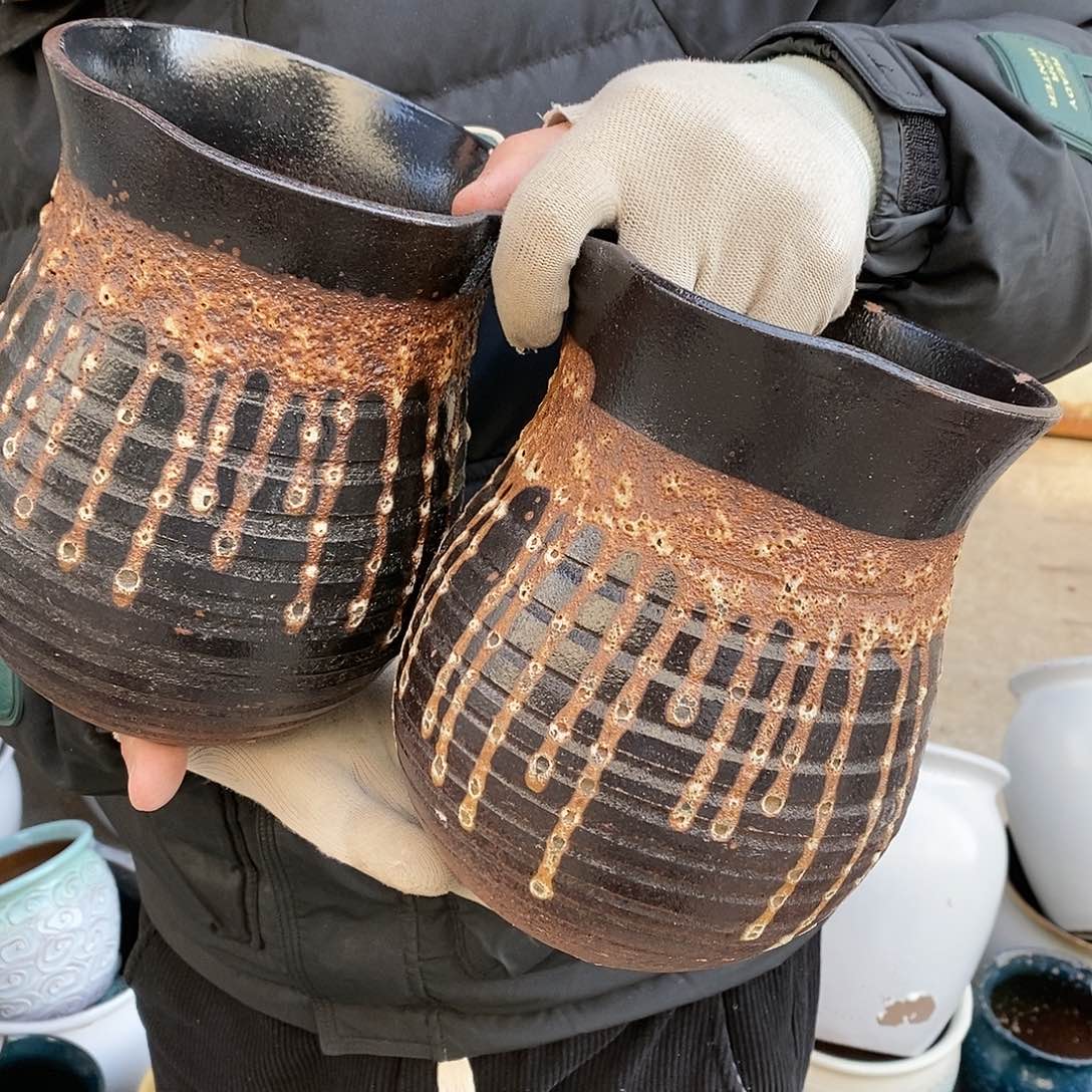 紫砂花盆瑕疵口15高20