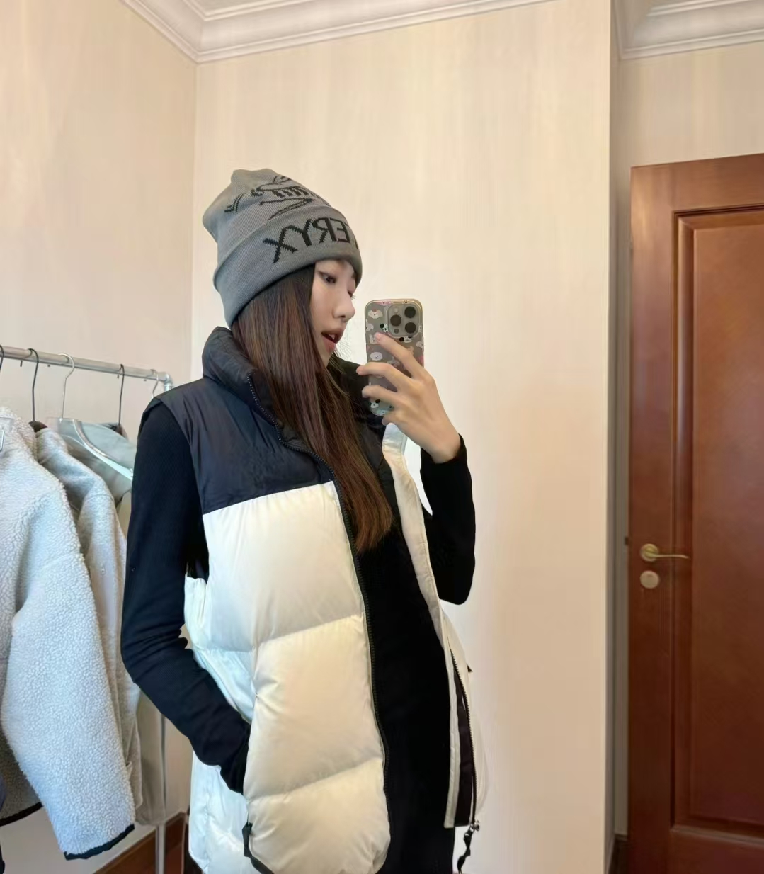 96美版男女同款冬季保暖防寒加厚拉链面包服马甲