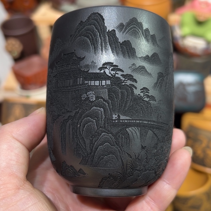 紫砂茶杯宜兴紫砂主人杯