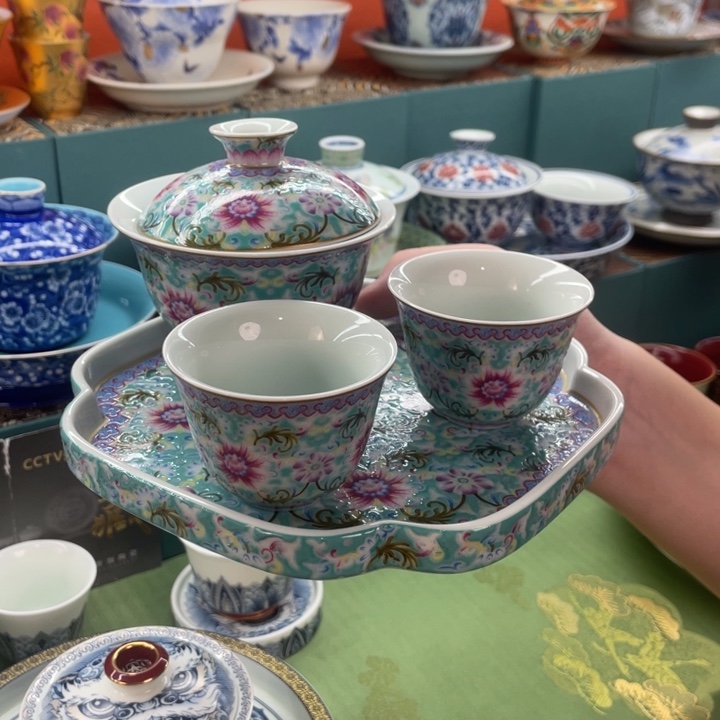 景德镇陶瓷盖碗茶具