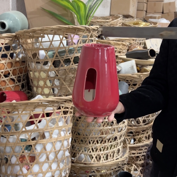 瓶高度20厘米口径7厘米微瑕捡漏侧孔