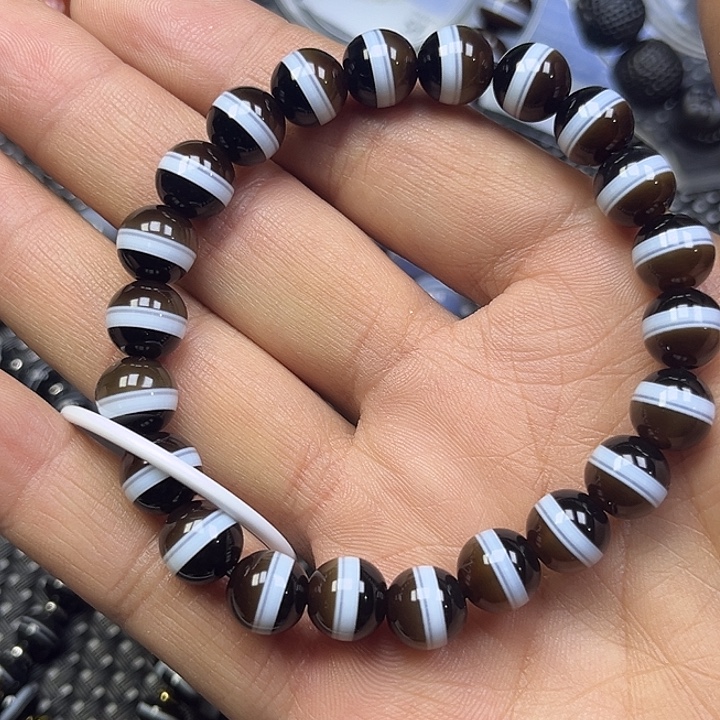 隐***率玛瑙/玉髓未镶嵌手串