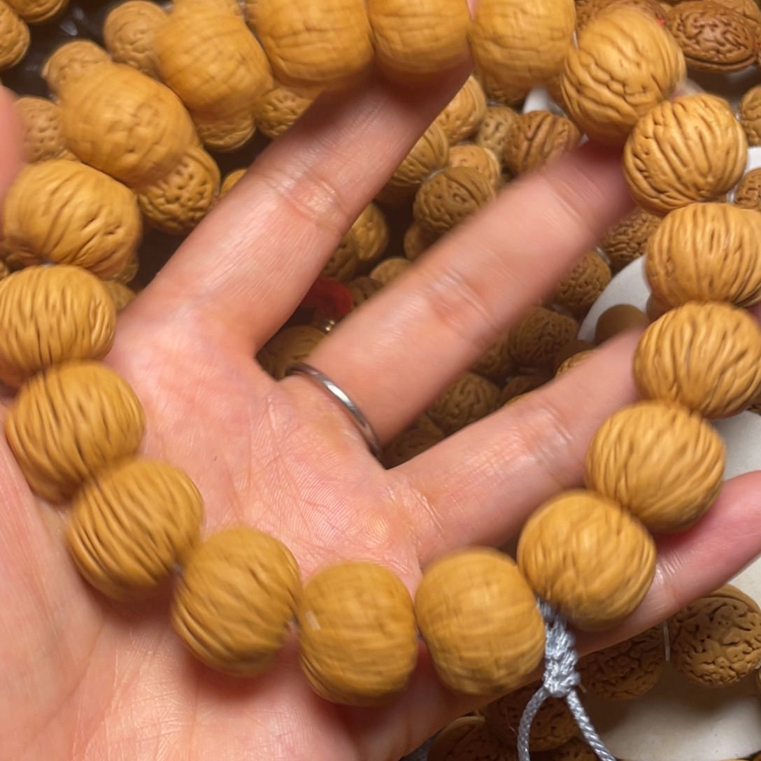 用***3桃木桃核手串19+树皮纹