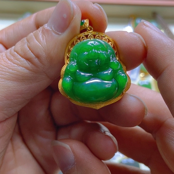 和田玉（碧玉）颈饰未镶嵌25佛公