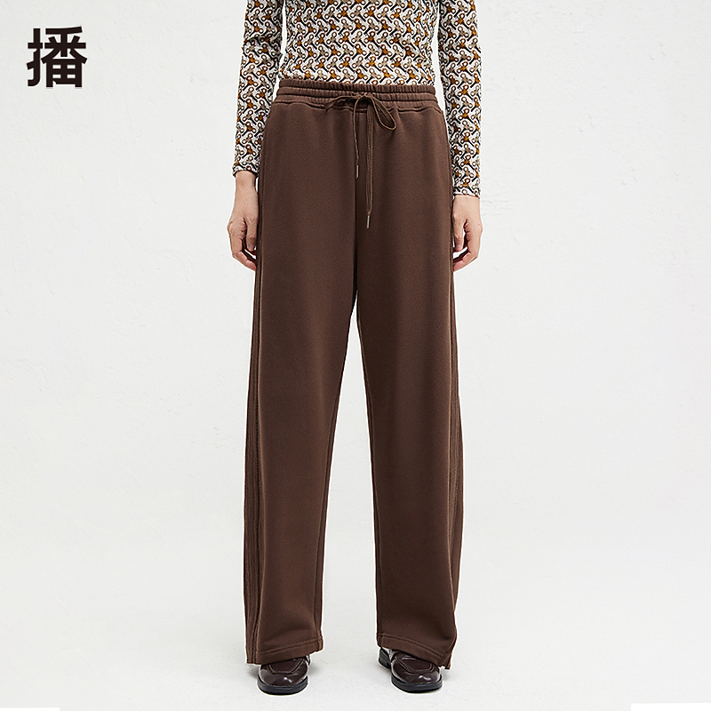 播舒适简约松紧系带腰裤子BDR4KD3923