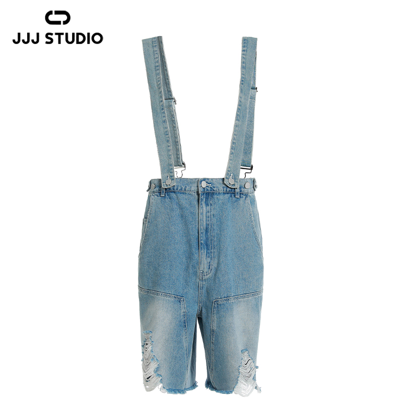 JJJ 休闲蓝色牛仔背带裤 JLWSA1K266-1