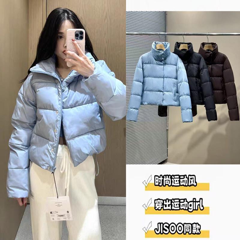 休闲长款Alo好物推荐新品泡芙加厚保暖立领宽松短款运动服外套女
