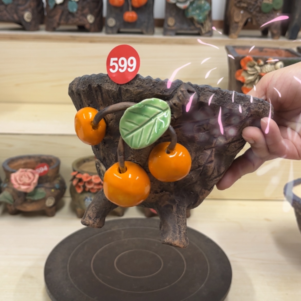 【闪购商品】紫砂花盆599号内口15外高13