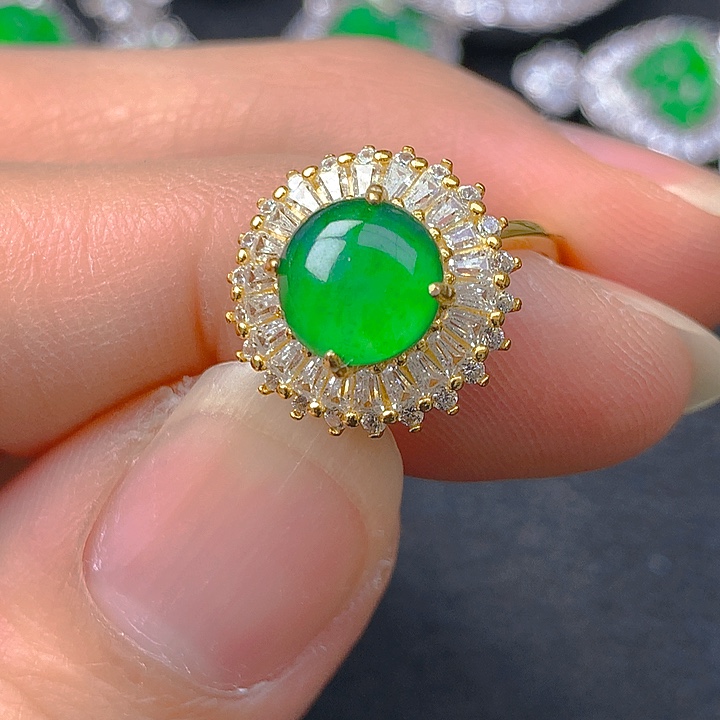 翡翠银S925镶嵌颈饰