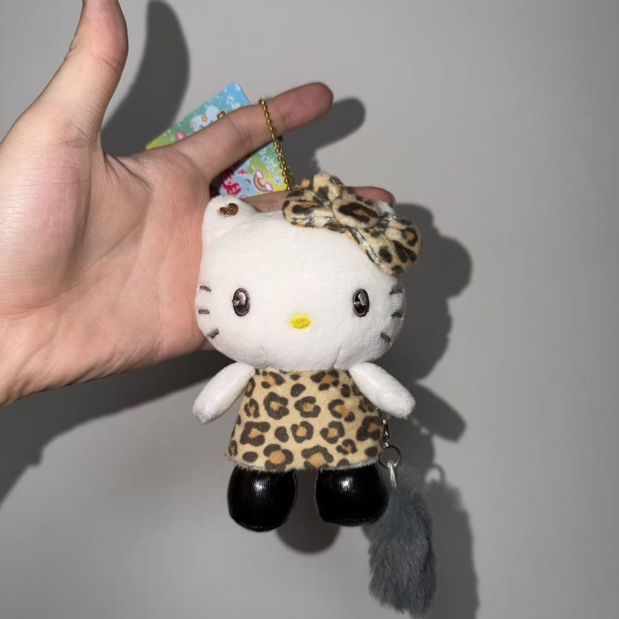 【日本限定】HelloKitty 豹纹黑靴 Kitty挂件 潮玩挂件