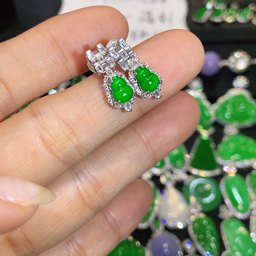 【闪购商品】翡翠未镶嵌耳饰天然翡翠