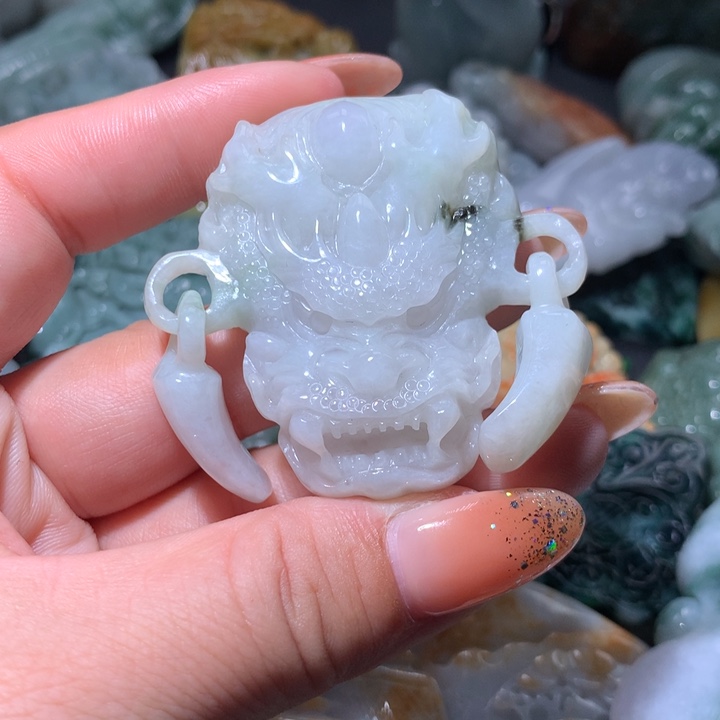 翡翠未镶嵌颈饰保真天然A货翡翠