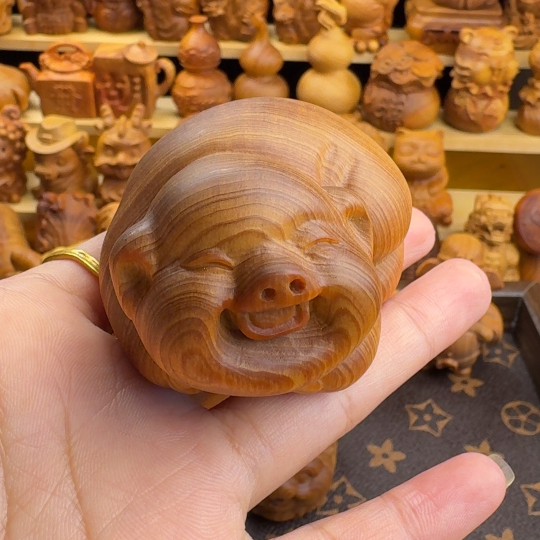 八***~柏木（崖柏）崖柏福猪，一物一拍