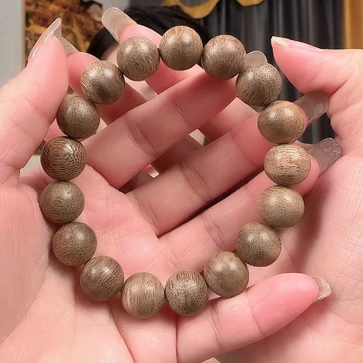 沉香手串1.3白木香单圈多样性发一