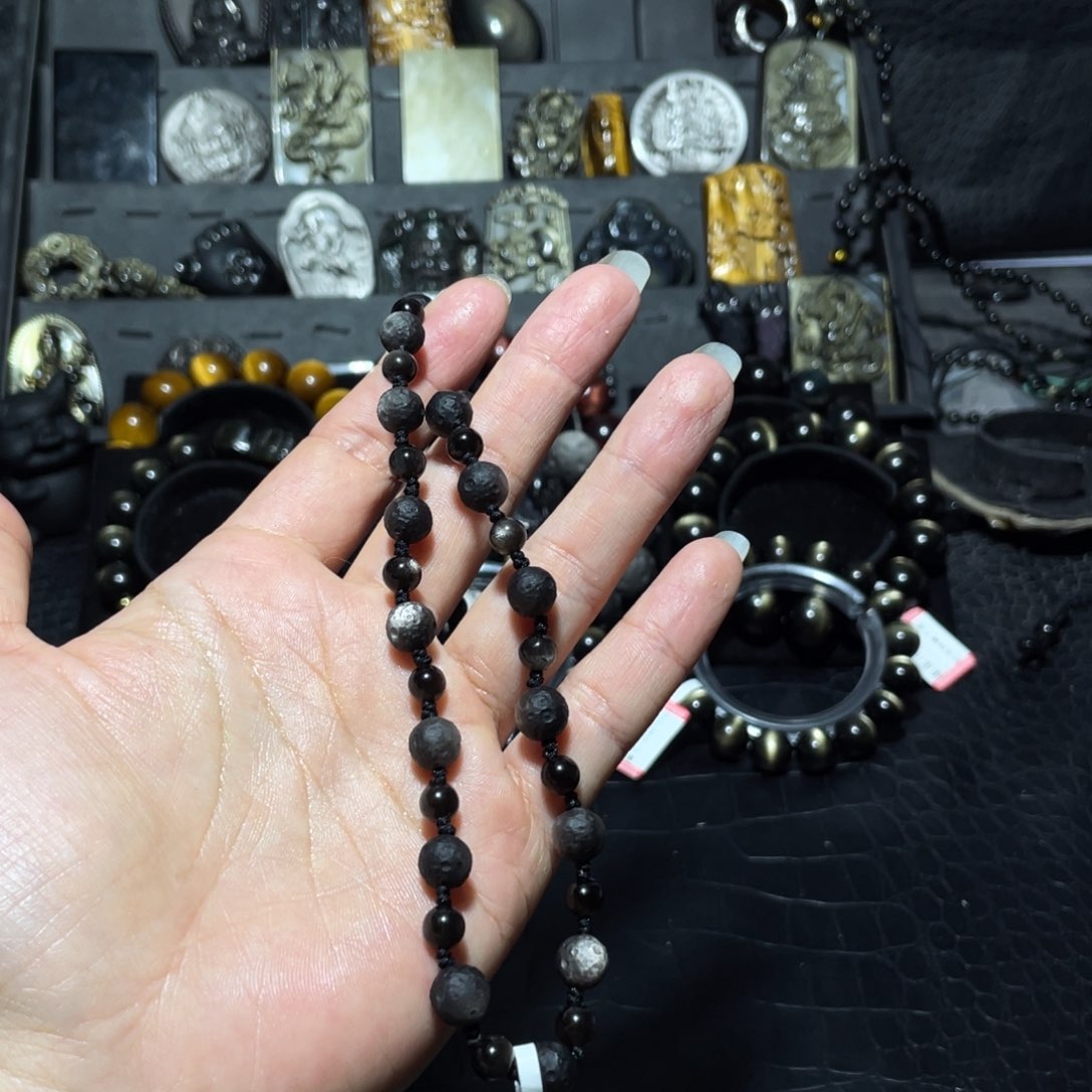 黑曜岩珠宝奇石未镶嵌碳****水