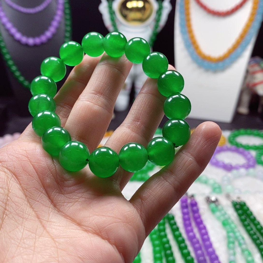 天然缅A散珠手链项链闪购链接