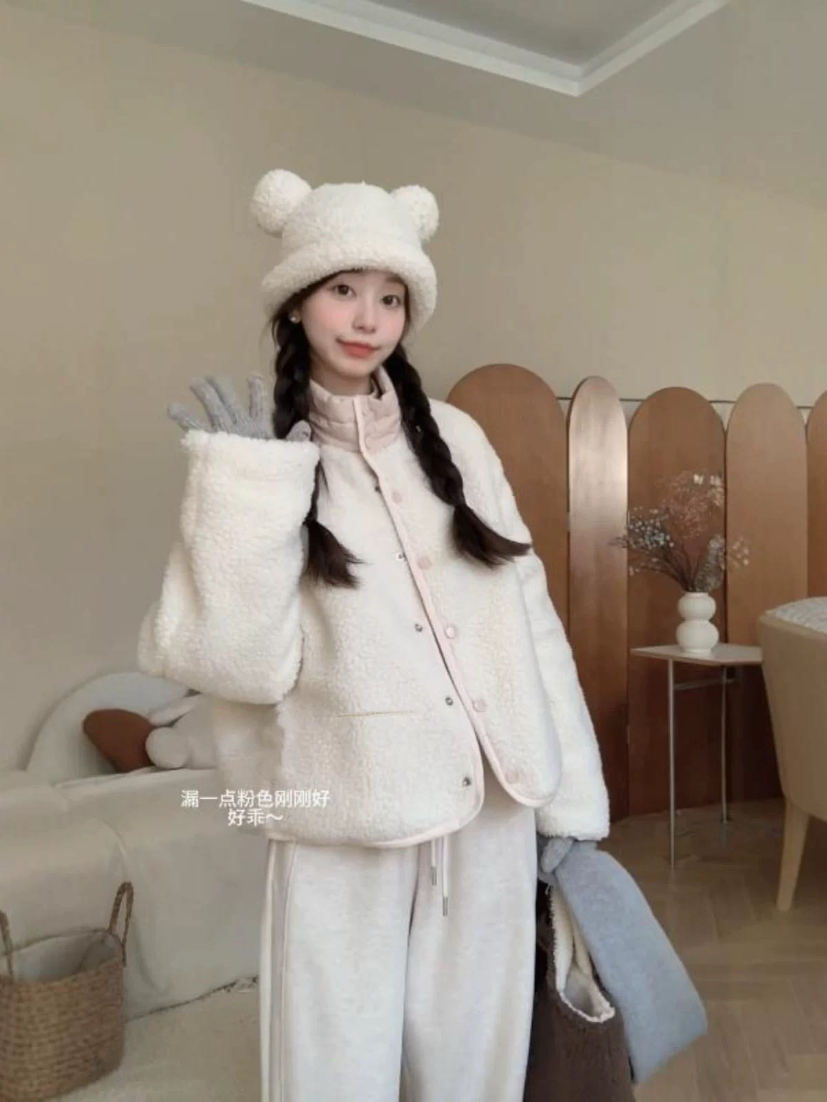 韩版反正两穿棉服 APM  25749