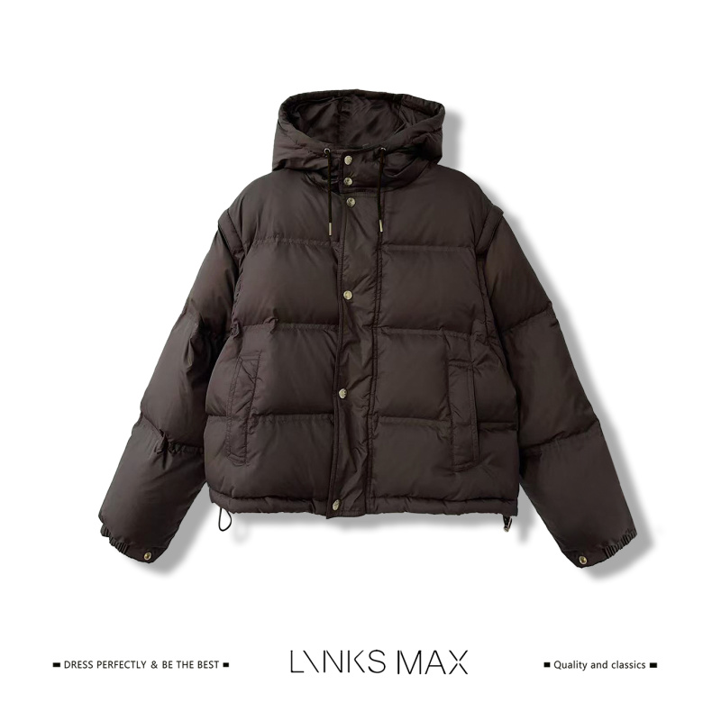 LINKS MAX 【钱老板专属】极简时髦双袖可拆两穿连帽羽绒服01750