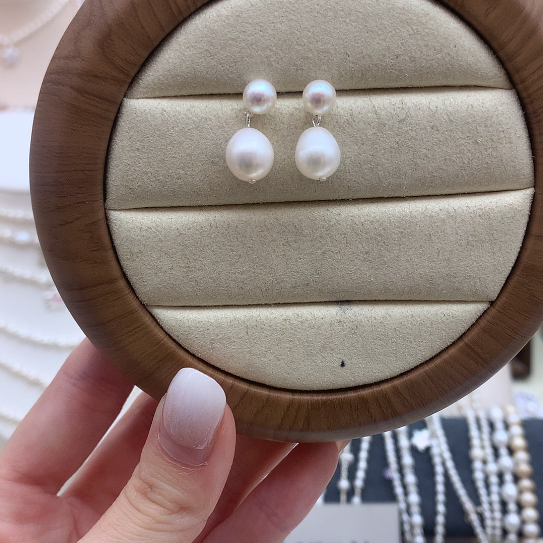 未镶嵌耳饰淡水珍珠