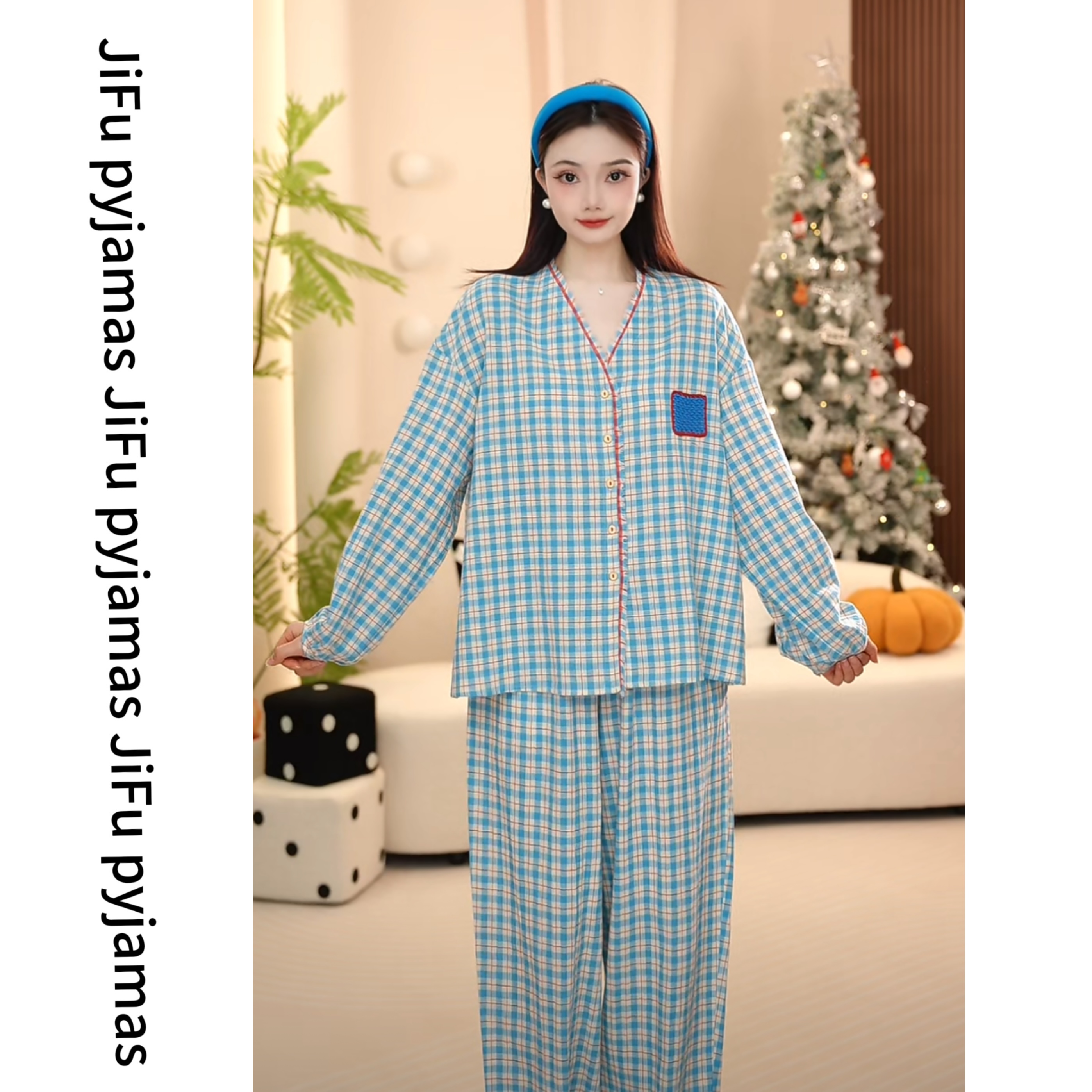 时尚高定纯棉睡衣女长袖家居服显瘦甜美公主少女风宽松