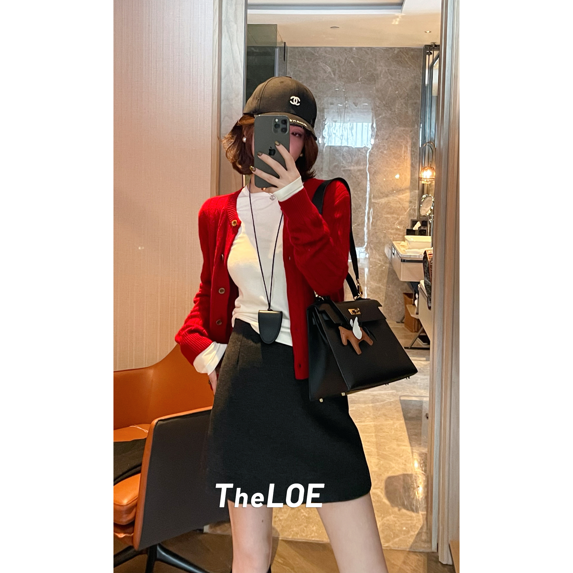 TheLOE/羊毛高级气质感百搭休闲单排扣圆领针织开衫#LE-9370