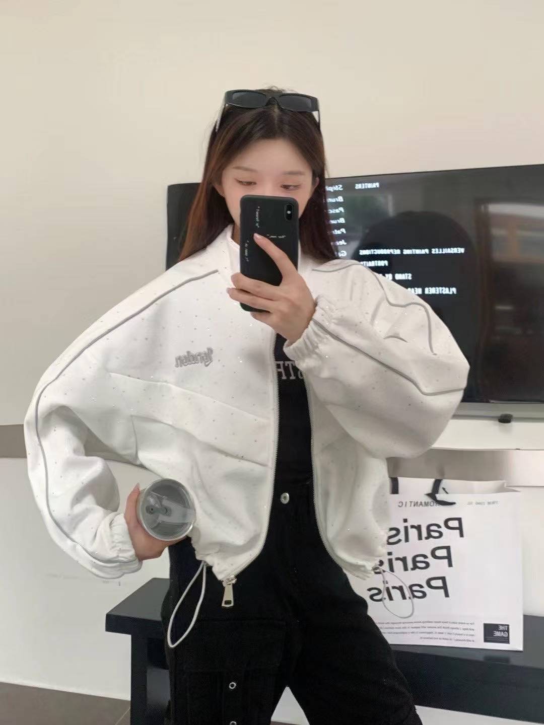 2025春款立领刺绣百搭韩系时尚潮流休闲宽松短款