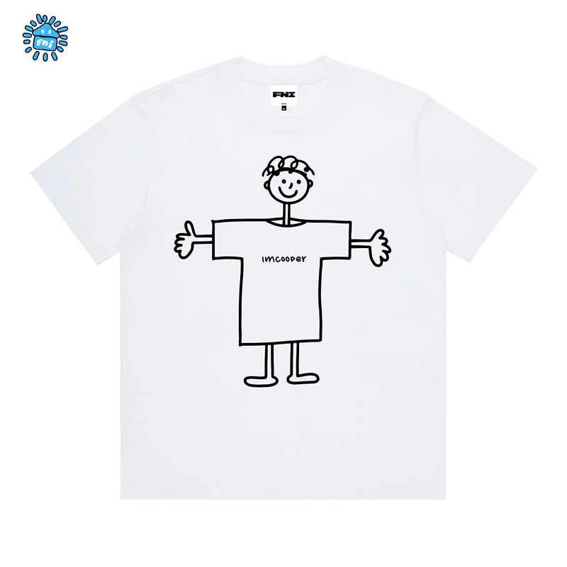 FNI Cooper系列（拥抱小男孩！）卡通趣味纯棉短袖男女t恤新款发泡