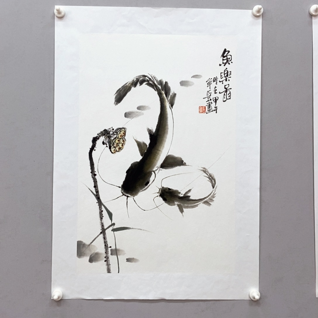 国画王亚立四尺三开真人真品