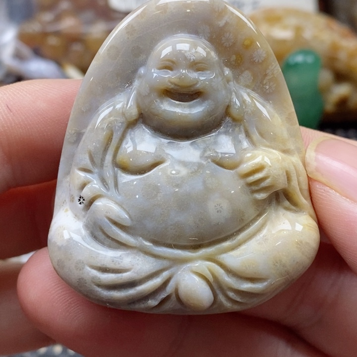 硅化珊瑚（珊瑚玉）颈饰未镶嵌