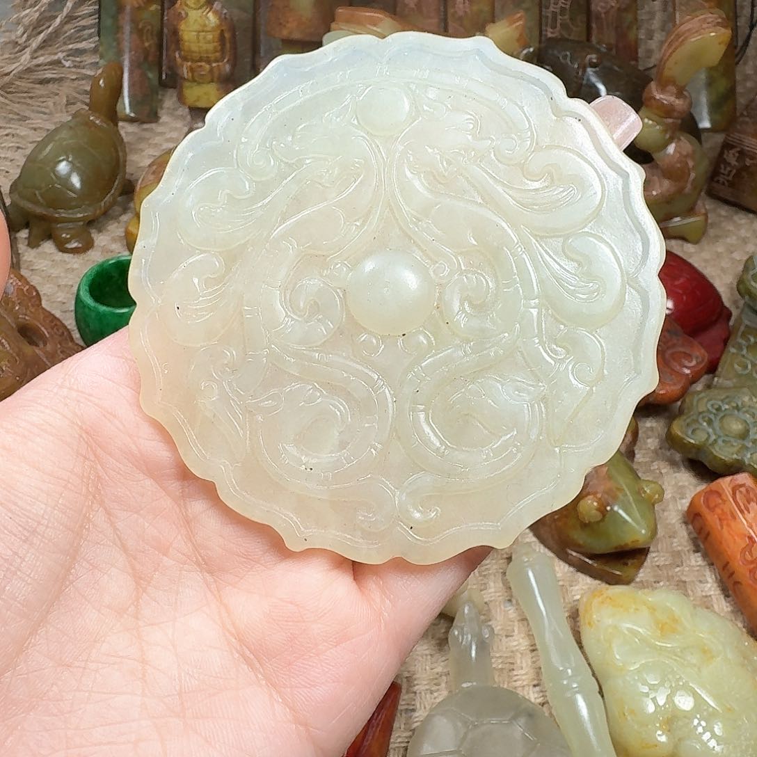 白玉菩提吊坠挂件
