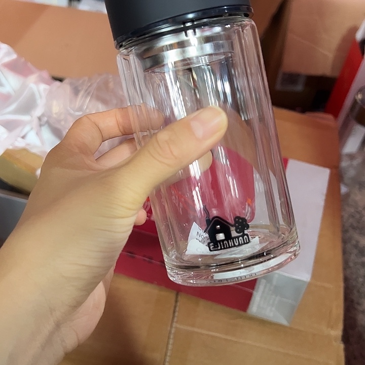 礼盒以及传欢玻璃杯230230黑色玻璃呗