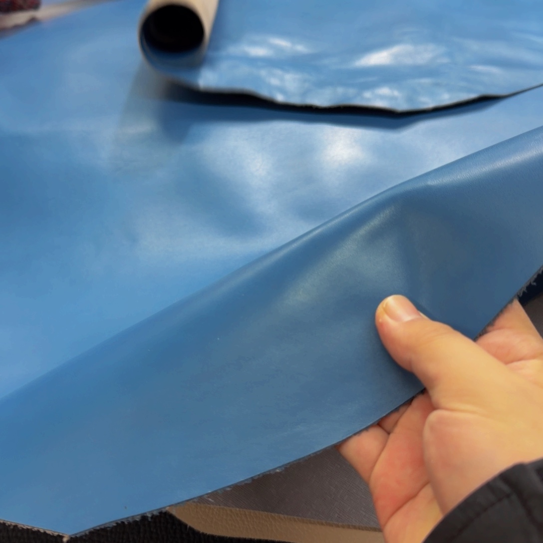 皮革蓝色t c n p头层牛皮