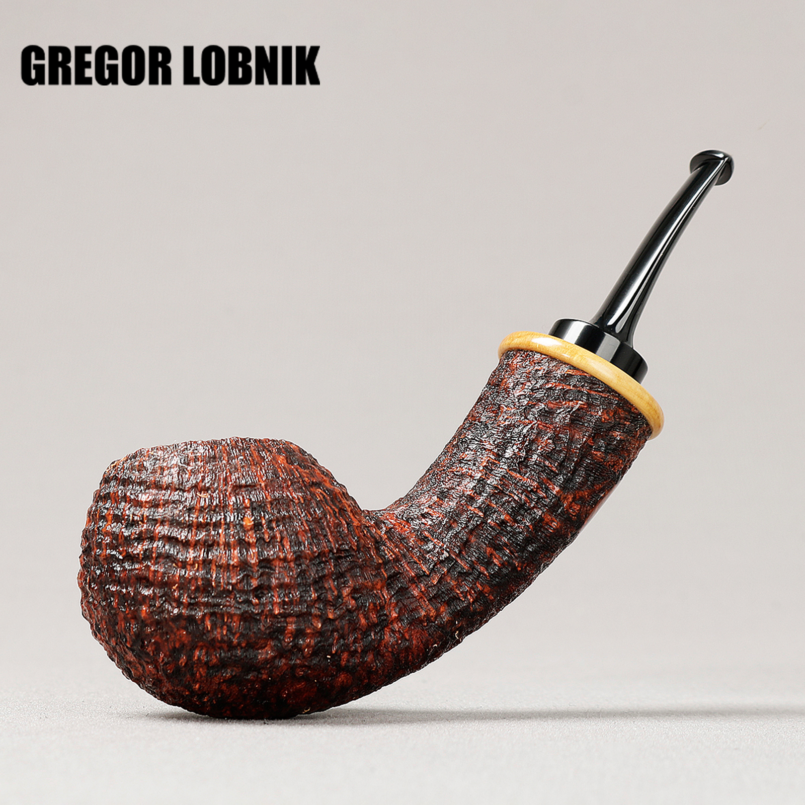 斯洛文尼亚Lobnik罗布尼克 喷砂大河豚 手工石楠木烟斗