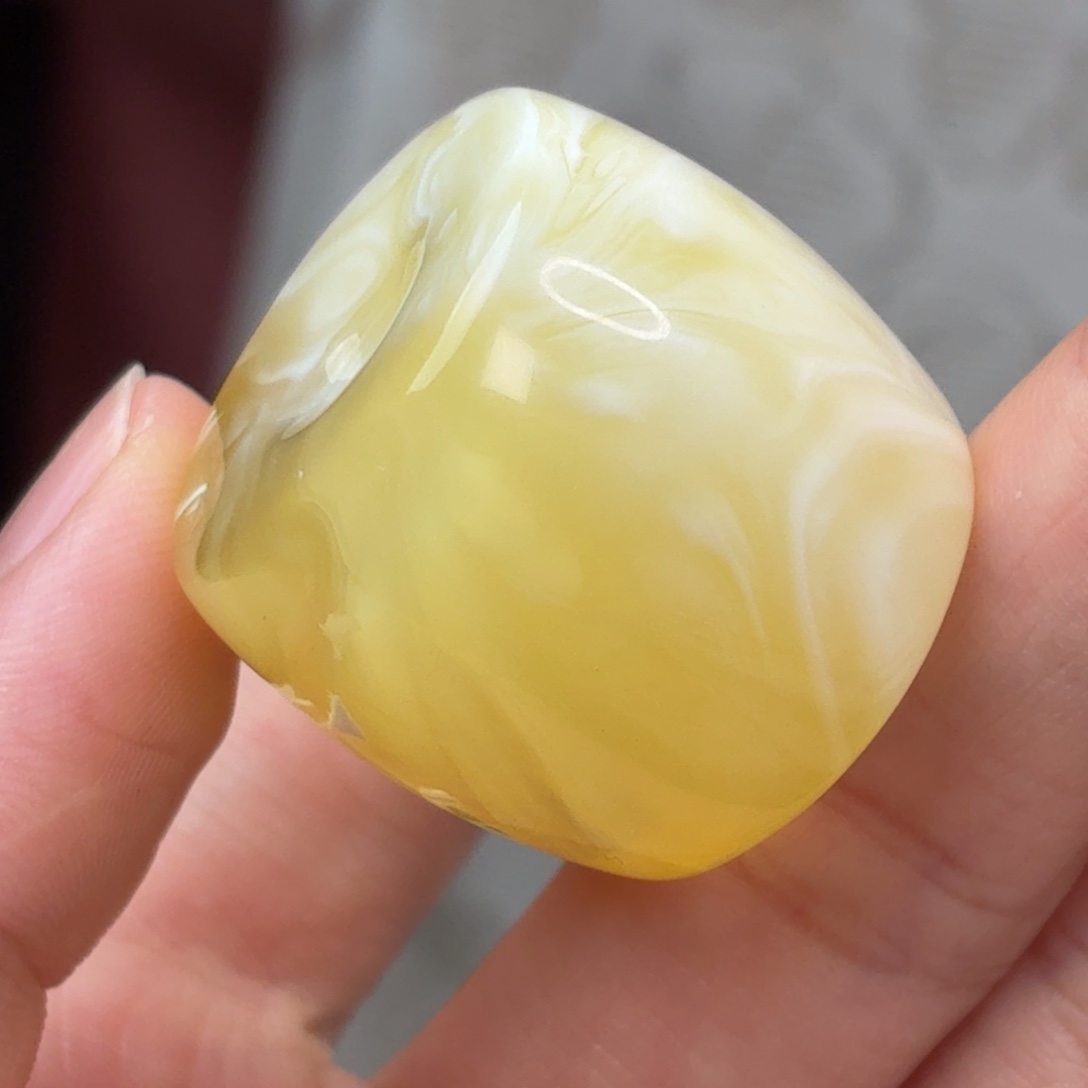 蜜蜡未镶嵌吊坠(不含链)荧光拉丝桶珠
