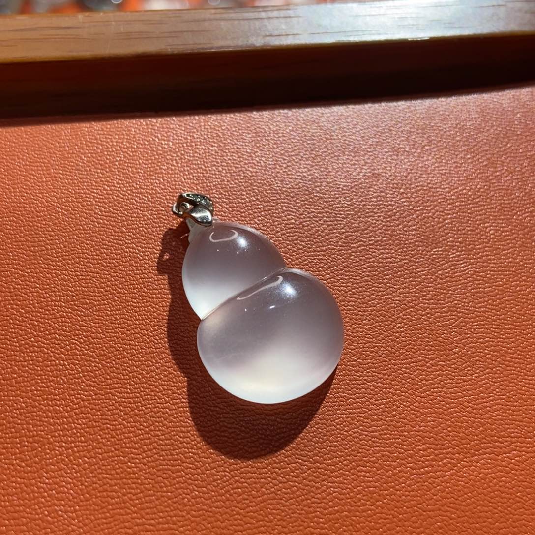 石英质玉银S925镶嵌颈饰