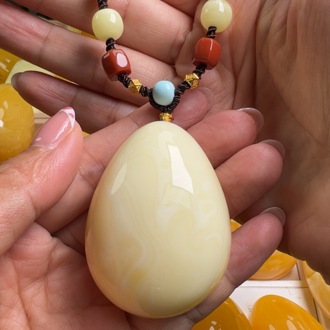 未镶嵌毛衣链蜜蜡无优化