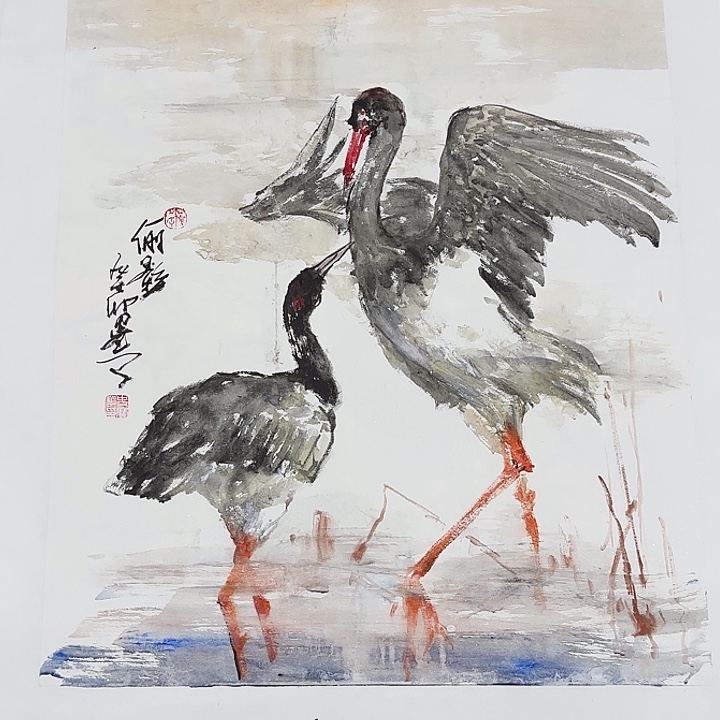 国画银**宝花鸟的翅膀和翅膀是一样的吗哈哈