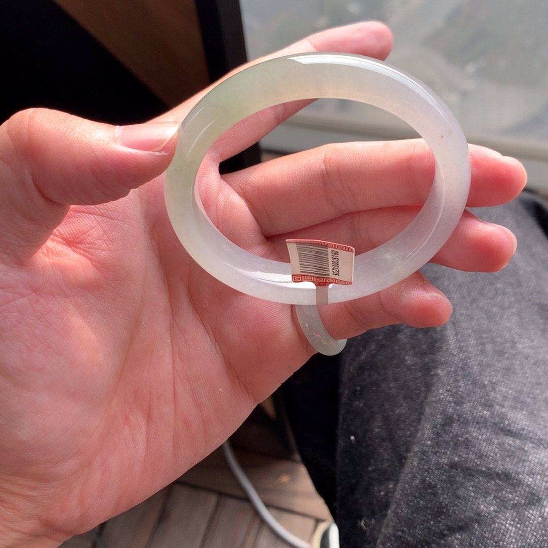 翡翠未镶嵌手镯60号55.3贵妃