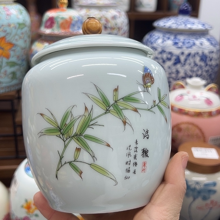 瓷片茶叶罐茶叶罐@@1435