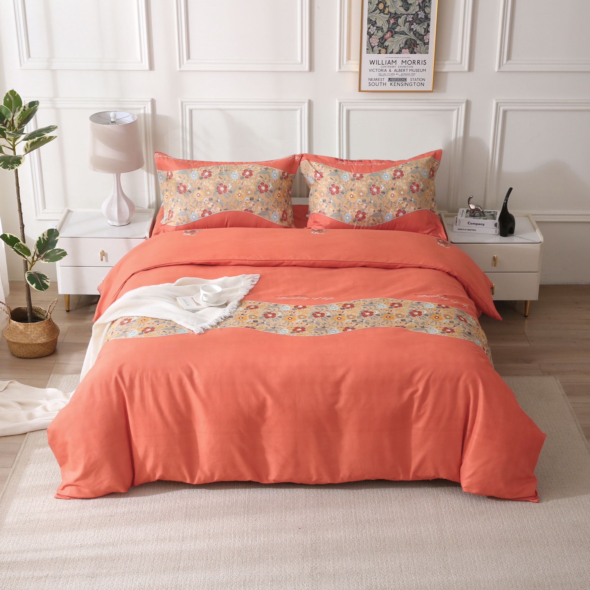 订单尾货床单【盛典花枝】2m*2.3m（±5cm）