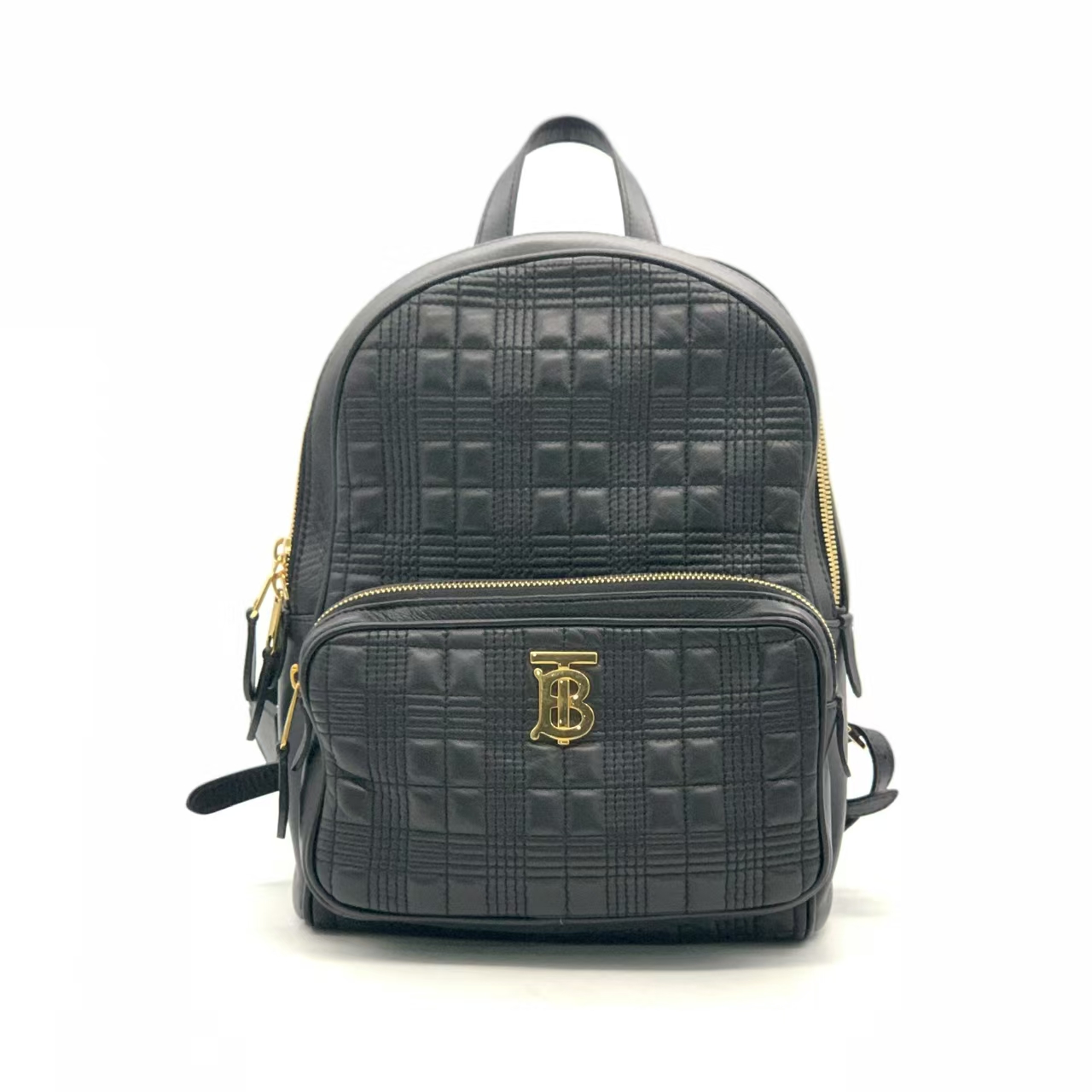 99新 BURBERRY/博柏利 黑金双肩包