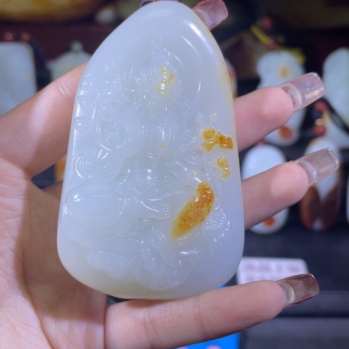 和田玉挂件未镶嵌孤***。