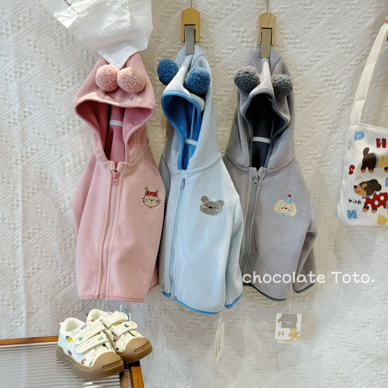 【Toto冬款】红色格子毛毛裤兜加绒休闲裤