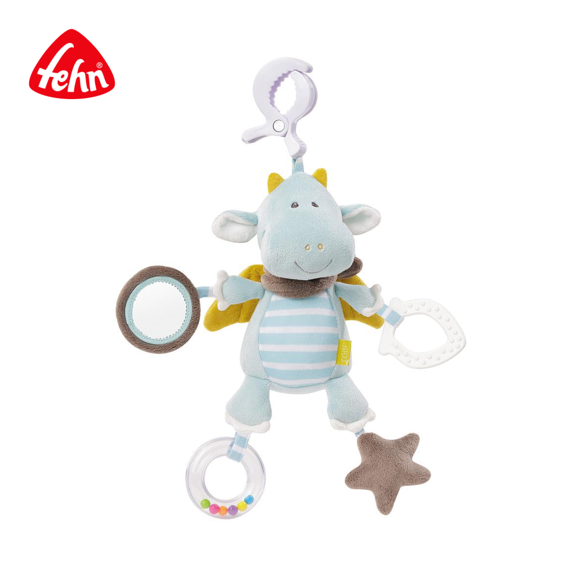 fehn德国进口小飞龙多功能挂偶本命年婴幼儿安抚玩偶