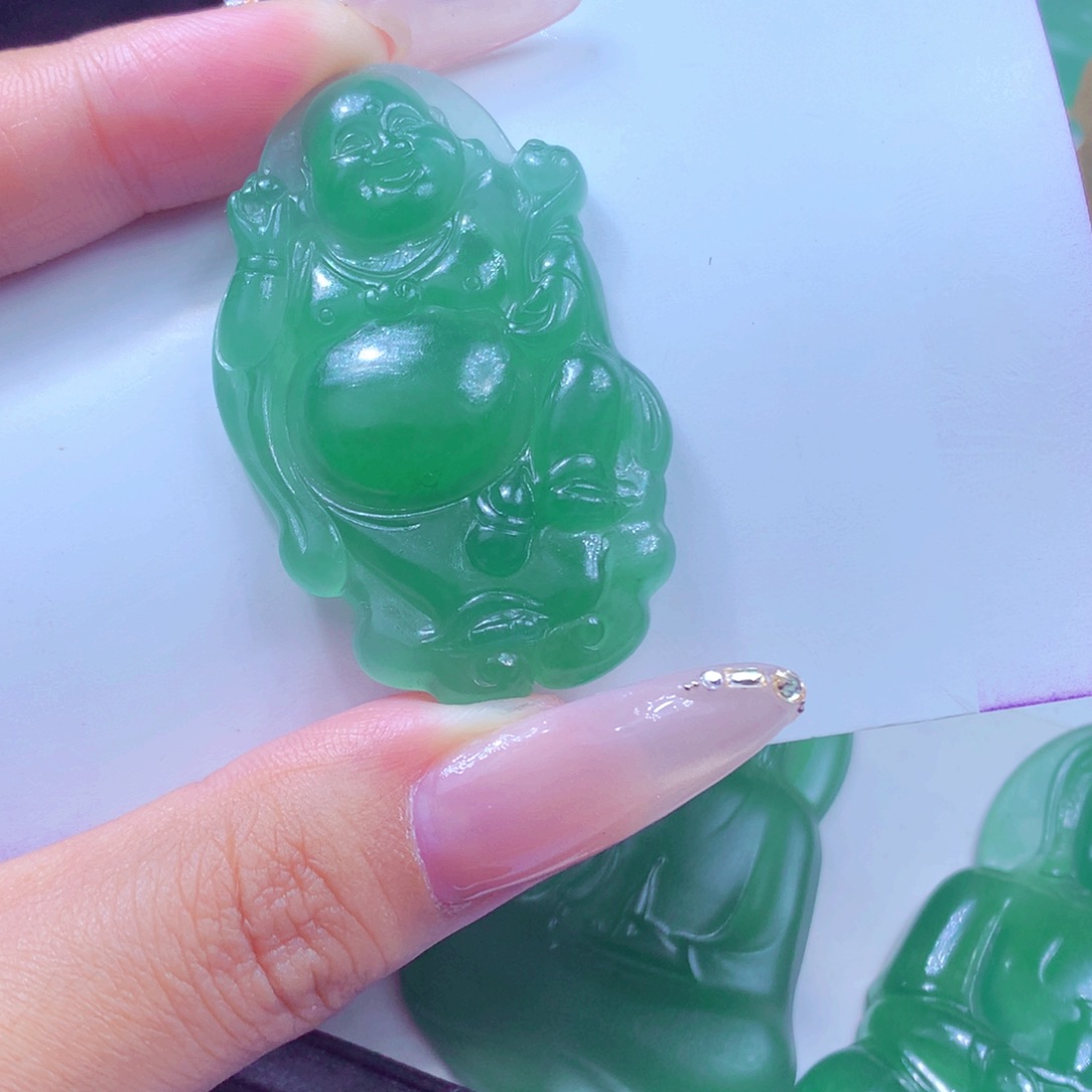 定制翡翠未镶嵌天然缅甸翡翠A货毛货挂件