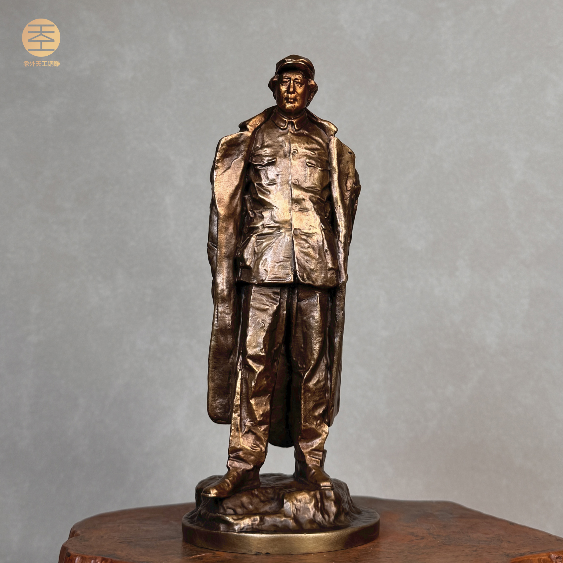 象外天工【国潮】伟人像一九三七全铜艺术原创雕塑玄关摆件收藏