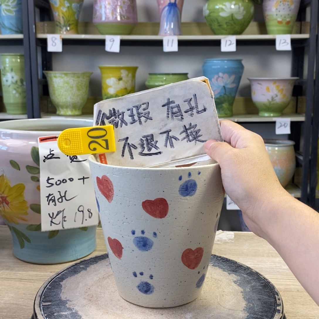 景德镇手绘陶瓷花盆